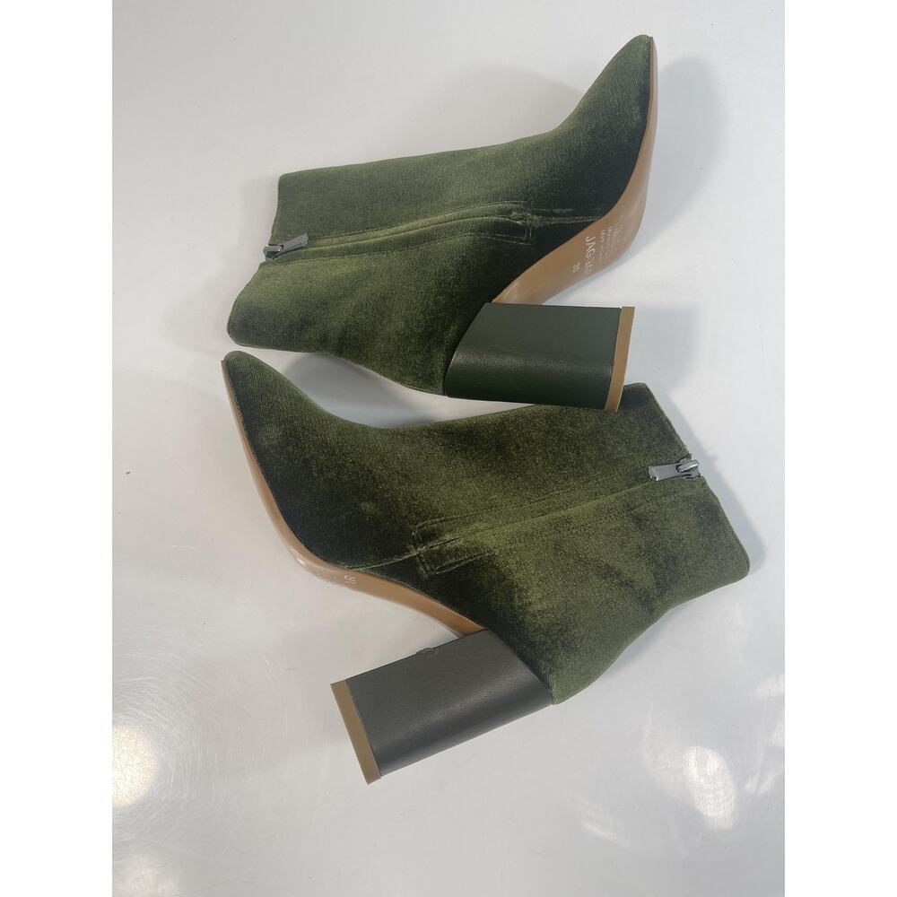 JAGGAR Boots Women's Size 5 Khaki Blocked Boot Velvet Ankle Heel Zip Pointed Toe - Picture 9 of 11